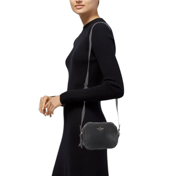 KATE SPADE New York Leather Crossbody Bag in Black “Camera Bag” - Picture 2 of 9